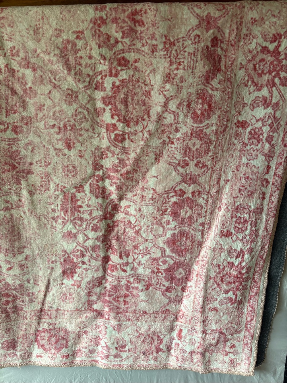 Soft Pink Floral Pattern Home Rug Girls Nursery